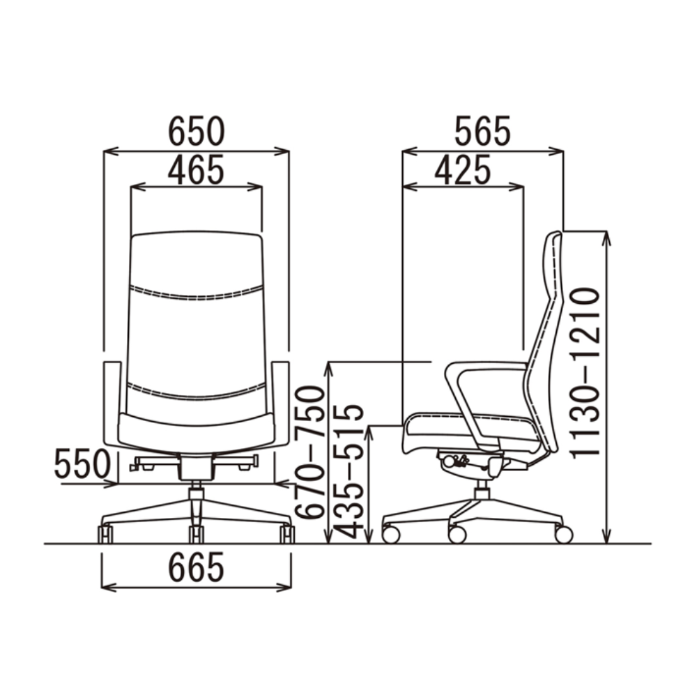 RS-2495 オフィスチェア｜RS-2495(VG1)DBR